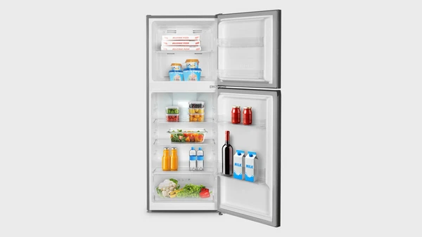 Inventor DPC143NFI Δίπορτο Ψυγείο Full No Frost Υ142.6xΠ54.5xΒ56cm Inox: Πρακτική χωρητικότητα